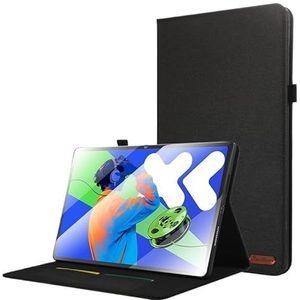 Zachte Stof Flip Tablet Case Geschikt for Lenovo Xiaoxin Pad Pro 12.7inch TB-375FC TB-373FU 2025 Stand Case(Black)