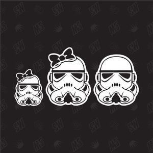 Star Wars familie met 1 meisje Sticker