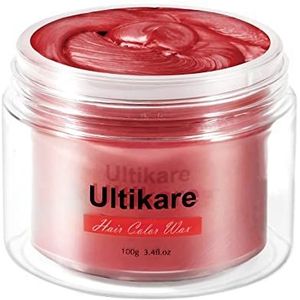 Tijdelijke Haarkleur Crème, Ultieme Haarkleur Wax Tijdelijke Haarkleur Set Instant DIY Cosplay voor Carnaval Kerstmis Halloween Partijen voor Mannen en Vrouwen (Rood)