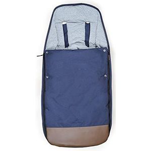 BEQOONI® Comfort voetenzak babyvoetenzak voor de winter | met dubbele ritssluiting knuffelzak | wasbaar, bevestiging aan de veiligheidsbeugel | geschikt voor alle kinderwagens - kleur: Santorini Blue