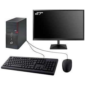 PC Fujitsu P556 Tower Display 27 inch Intel G4400 RAM 8 GB SSD 480 GB W11 WiFi (gereviseerd)