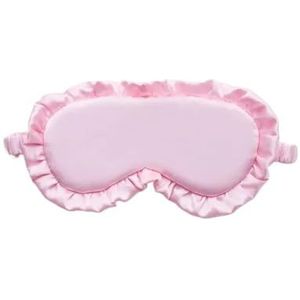 3 stuks zijden ruches slaap oogmasker zachte slaaphoezen veelkleurige nachtdroom verduisterende patches voor vrouw man om te slapen (roze)