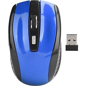 Draadloze Muis, Stille Muis 2.4G Draagbare Mobiele Optische Muis met USB-ontvanger Instelbare DPI voor Gamingaccessoires voor Notebooks(blauw)