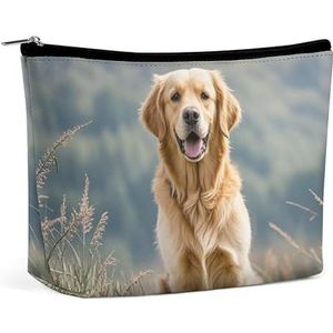 NKJJSTES Grote Capaciteit Kosmetische Zak Waterdichte Cosmetische Organizer Kat Patroon Cosmetische Accessoires Organizer voor Vrouwen/meisje, Golden Retriever Hond, Eén maat