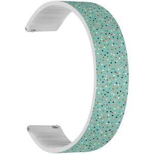 Solo Loop band compatibel met Garmin Forerunner 165/165 Music, Forerunner 35/45/45S (Kleurrijke Feestelijke Confetti) Quick-Release 20 mm rekbare siliconen band band accessoire, Siliconen, Geen