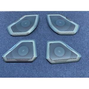 Auto Audio Speaker Trim Cover Binnendeur Luidspreker Stereo Geluid Frame Case Decoratie Deel Voor Rav4 2019-2021 2020 Beschermende strips(Zwart)