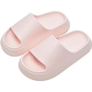 Non-slip Bathroom Slippers,Soft Slippers,Indoor And Outdoor Platform Pool Slippers Shower Slippers (Color : Pink, Size : 38 39)