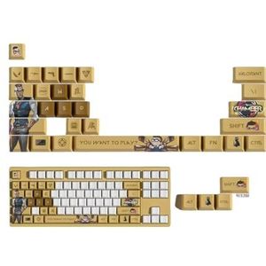 (VALORANT) toetsenborddoppen (29)PC Gaming Mechanische Keycap Numpad Aangepaste Keycaps Laser Gegraveerd met Elk Mechanisch Toetsenbord (CHAMBER)