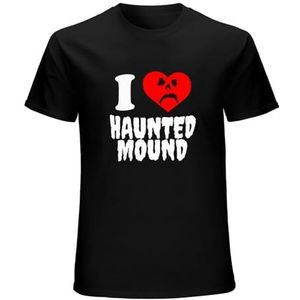Sematary I Love Haunted Mound T Shirt Popular Trend Heart Shape Unisex Cotton Short Sleeve Tshirt BlackL Black L