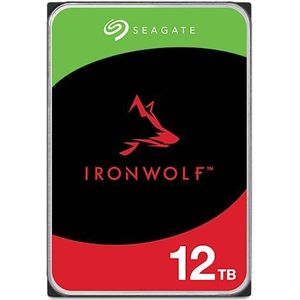 Seagate IronWolf 12 TB NAS interne harde schijf HDD - Inch SATA 6 Gb/s 7200 RPM 256 MB cache voor RAID-netwerk aangesloten opslag - Frustratievrije verpakking (ST12000VN0008)