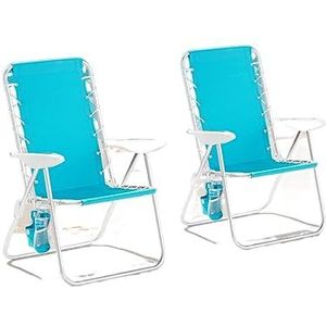 2-pack steunpilaren liggende strandstoel, campingstoelen klapstoel