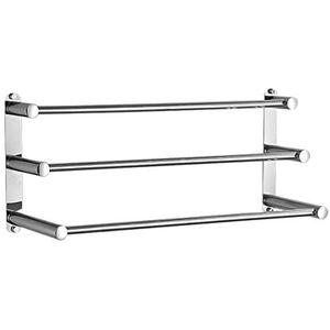 Handdoekenrek Badkamer Handdoekenrek 3-Tier Badhanddoekenrek Rvs Wandmontage Handdoekhouder Handdoekstang Voor Keuken Badkamer Handdoekhouder Handdoekrails (Size : 80cm)