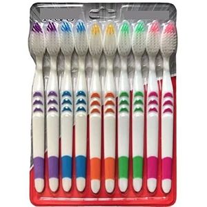 10 tandenborstels volwassen bamboe houtskool huishoudelijke tandenborstel familie tandenborstel voor mannen en vrouwen (kleur: 10 stuks -01)