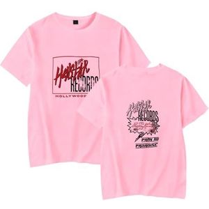 Hellstar T-shirt heren dames mode zomer T-shirts unisex trend korte mouw XXS-4XL, roze, XXS