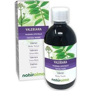Valeriaan (Valeriana officinalis) wortels Alcoholvrije moedertinctuur Naturalma - Vloeibaar extract druppels 500 ml - Voedingssupplement - Veganistisch