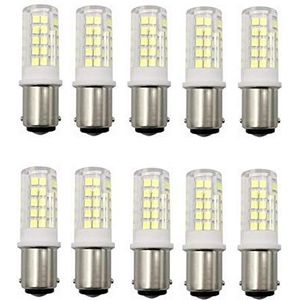 ANTYX Ba15d Led Light Bulb verduisteren 5W, 40W halogeen lampen vervangen, Double Contact Bajonetvoet 110V 120V 130V Input, Pak 10 (Color : Coolewhtie)