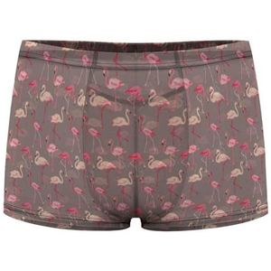 Flamingo Vogel Heren Boxer Slips Sexy Shorts Mesh Boxers Ondergoed Ademend Onderbroek Thong