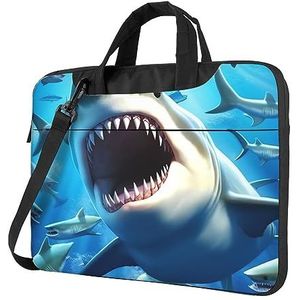 Hungry Sharks Laptop Tas Schokbestendig Laptop Sleeve Case Computer Schoudertas 13 14 15.6 inch