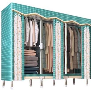 Draagbare garderobekast Stalen grote kast bespaart ruimte Kast Modekasten voor slaapkameropslag Doek Stoffengarderobe