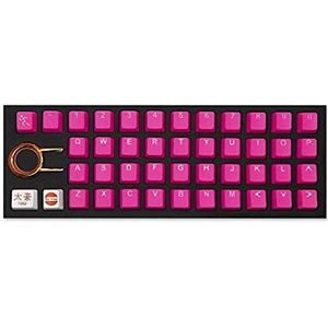 TAI-HAO 42 rubberen gaming keycaps compatibel met alle MX typen toetsenborden - neon roze
