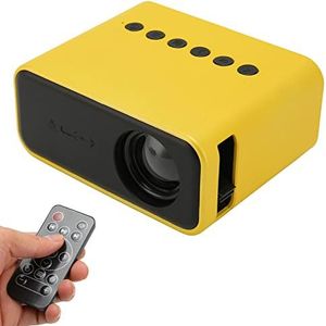 Draagbare Filmprojector, LED-gele 1080P HD-videoprojector 1920x1080 voor Kamperen voor Kinderen (EU-stekker)
