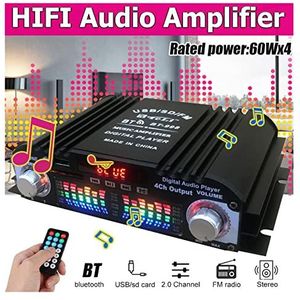 Audioversterker, BT-998 HIFI AUDIO HOME Digitale versterkers Auto Audio Bass Power Bluetooth-versterker FM USB SD Radio for subwoofer-luidsprekers DC12V(BLUE)