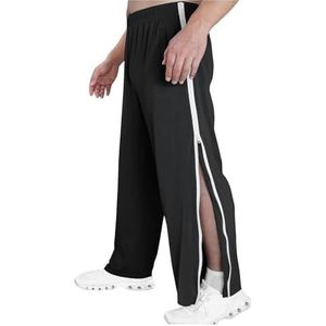 Revalidatiebroeken For Dames En Heren, Zijopening, Wijde Trainingsbroeken, Joggingbroeken Met Zijkant En Ritssluiting Aan De Pijpen, Snelsluitbroeken Met Wijde Pijpen, Sportbroeken (Color : Noir, Si