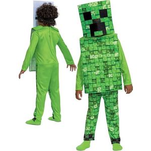 Minecraft groen carnavalskostuum Creeper verkleedkleding 127-136 cm 7-8 jaar oud