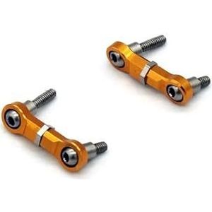 For WLtoys K989 284131 K969 K979 K999 RC afstandsbediening auto 1/28 muggen auto metalen PO accessoires achter bovenste hendel(Yellow)