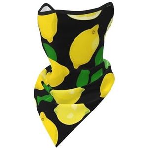 UVBDF Citroen fruit gezichtsbedekking sjaal, ademend voor hardlopen, kamperen, klimmen