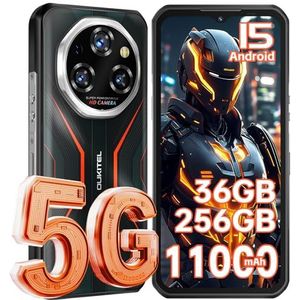 OUKITEL WP55 Android 15 Rugged Smartphone 5G, 36GB + 256GB/2TB onverwoestbare telefoon, 11000mAh (33W) schokbestendige mobiele telefoon, 6,6 inch FHD+ 120 Hz, 108 MP + 32 MP + 8 MP camera, 5G Dual SIM