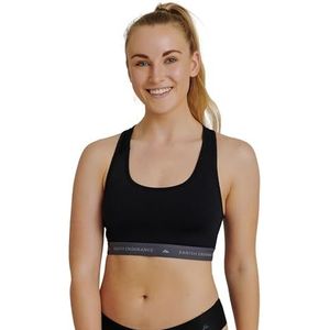 DANISH ENDURANCE Sport BH, Racerback, Lichte Ondersteuning, Yoga, Pilates, Fitness, voor Dames, Zwart, XXL