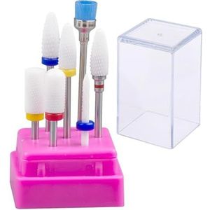 Mozulon 7-delige Nail Art Wolfraam Stalen Freesset Keramische Boorbit Elektrische Machine Pedicure Manicure(9)