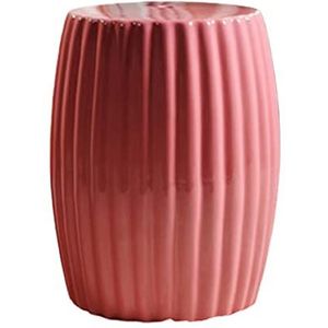 Decoratieve kruk, buitenkruk, huisdecoratie in Europese stijl, krukken, woonkamerbloem keramische trommelkrukken, paviljoens droogkrukken(Pink)