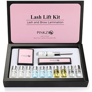 PINKZIO Lash Lift Kit wimperperm kit, professionele wimperkrulling, semi-permanente krulling, geschikt voor salon, roze