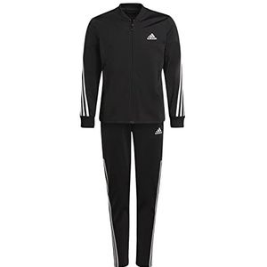 adidas G 3S PES TS trainingspak, top: zwart/wit broek: zwart/wit, 7-8A meisje