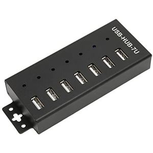 7-poorts USB HUB, Industriële Kwaliteit USB-hub Industriële Kwaliteit Chip MTT-technologie Meerdere Bescherming voor Computer (EU-stekker)
