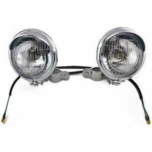 LED koplamp Universele Motorfiets Koplampen Licht Voor Mist Rijden Spot Lamp Met Bar Beugel Hulp Voor Cafe Voor Racer Voor Shadow led-motorlamp