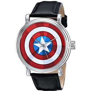 Marvel Volwassen vintage analoog kwarts horloge, zwart, vintage, Zwart, Vintage