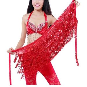 RPXHZLKTM Munt Riem Buik Vrouwen Sexy Accessoires Riem Rok Met Gouden Buikdans Tone Munten Taille Ketting Wrap Volwassen Dans Accessoire, Rood, One size