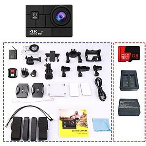 Actiecamera Actie Sport Camera Ultra HD 4K/60fps EIS 24MP 2.0inch IPS Scherm 170D Onderwater 30M Go Waterdicht Pro Helm Video Cam(Option 8)
