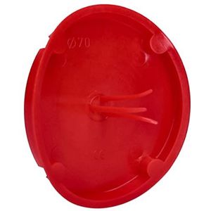 Voxura Signaaldeksel rood Ø 70 mm voor inbouw-apparaatdoos inbouwdoos schakeldoos verdeeldoos rond UP 50 stuks