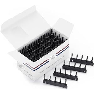 FUIBEJAE C-vormige gesp, menselijk haar No-Trace Hair Extension Kit Tool voor tweede generatie 6D Hair Extensions Machine, 40 stuks,zwart