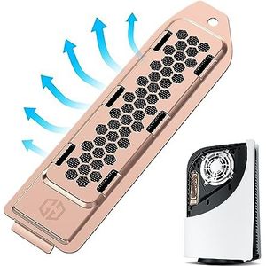 GRAUGEAR Metalen warmteafvoerdeksel voor PS5 M.2 SSD-uitbreidingssleuf, Geschikt voor alle Playstation 5 NVMe SSD met koellichaam, Nieuw ademend hol mobiel gat, Koel- en stofdicht, G-PS5M2-COVER-G