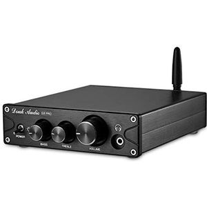 Douk Audio G3 PRO Bluetooth 5.0 eindversterker en hoofdtelefoonversterker, ondersteuning APTX, met DAC-chip, 100W x 2, werkt voor 2.0-kanaals passieve luidsprekers (zwart)