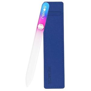 REMOS Nagelvijl van echt gehard glas - dubbelzijdig blauw-paars