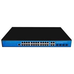 ALOUTSNOC Gigabit L2+ beheerde POE-schakelaar 24 * 10/100/1000M Base-T RJ45-poort met 4 * 1G/2.5G/10G SFP+ glasvezelsleuf ondersteunt QOS/DHCP/VLAN (kleur: EW-S2924GM-AP)