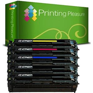 Printing Pleasure Set van 5 Laser Toner Compatibel met Canon I-SENSYS LBP-5050 N LBP-8030 CN LBP-8050 CN MF-8030 CN MF-8040 CN MF-8050 CN MF-8080 CW | 716BK 716C 716M 716Y