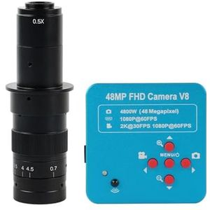1080P 60FPS 2K 4800W 48MP HDMI USB 16G TF Industriële elektronische digitale videomicroscoopcamera Vergrootglas for telefoon PCB-reparatie(With 180x)