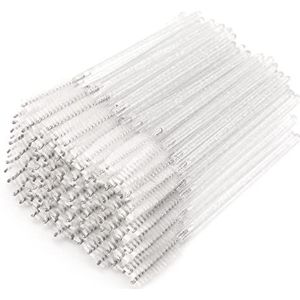 300 STKS Wimper-Roze Wimper & Kristal Mascara Wands-Extension Borstel Applicator